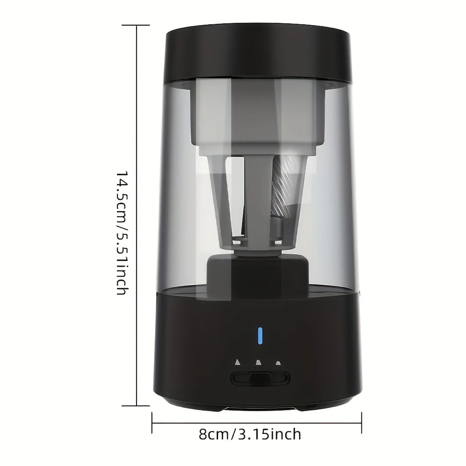 전기 연필깎이 배터리 충전식 두께 조절 자동 정지 6-8mm 연필용 빠른 연필깎이 도구