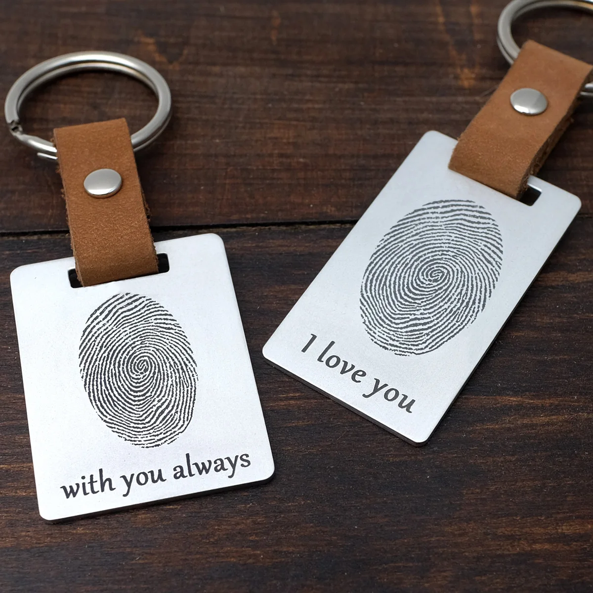 Personalized Fingerprint Keychain, Your Actual Fingerprint Key