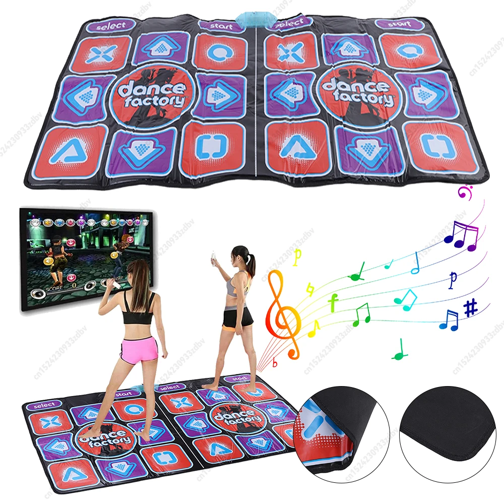 Dance Mats EU Double Dancing Mat Wired with 2 Remote Controller for TV