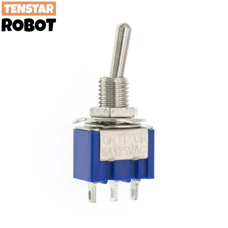 Toggle switch 10pc Blue Mini MTS-102 3-Pin SPDT ON-ON 6A 125VAC Miniature toggle switches