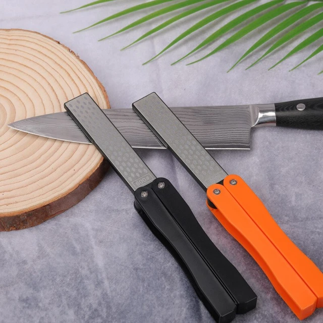 Knife Sharpeners Handheld 300/600 Grit Double Sided Diamond Knife  Sharpening Weststone Stone for Kitchen Knives Scissors Garden Tools with  scissors