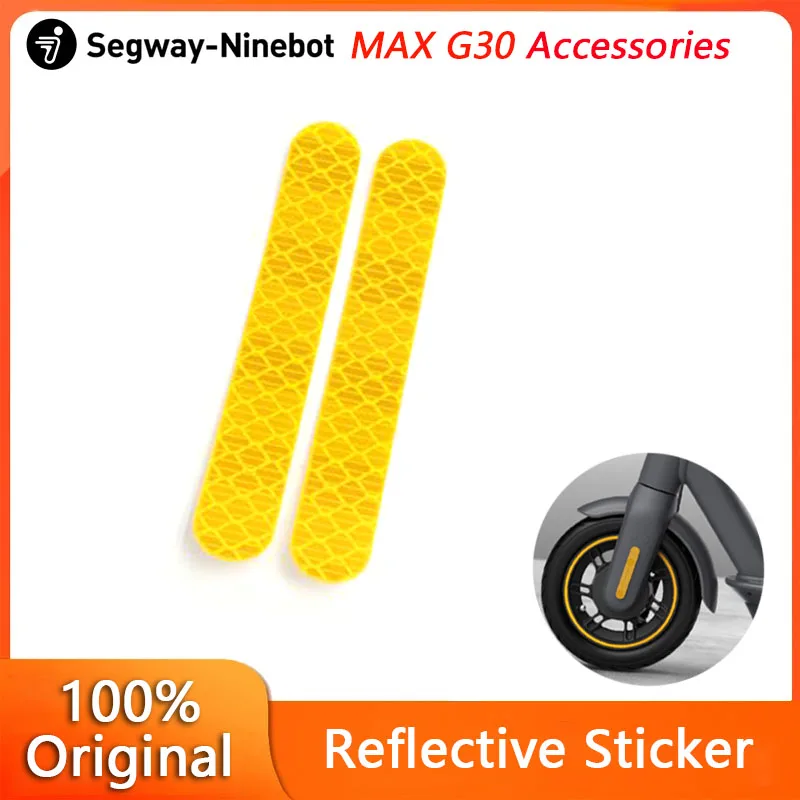 

Original Front Rear Wheel Cover Protective Shell Reflective Sticker For Ninebot by Segway Max G30 Scooter Accessories 2PCS