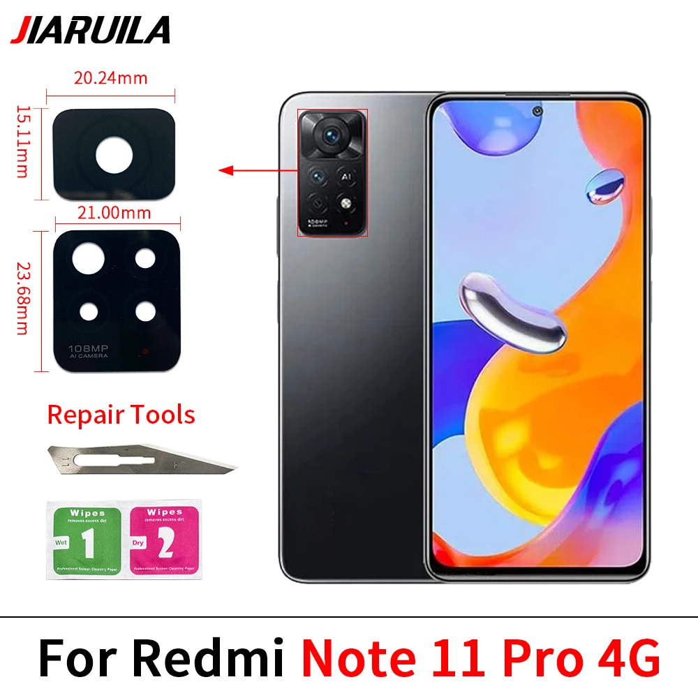 Camera Lens For Xiaomi Redmi Note 13 12 11 Pro Plus 5G 4G Rear