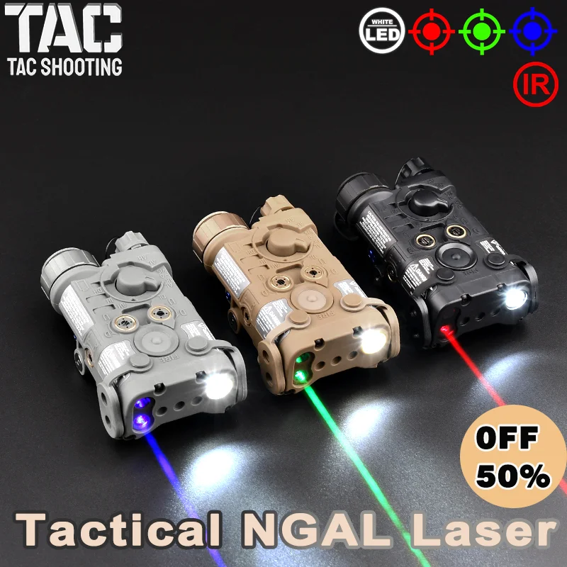 

WADSN Tactical NGAL Nylon Plastic Red Green Blue Dot IR Laser Indicator White Light Strobe Outdoor Hunting Scout Weapon Light