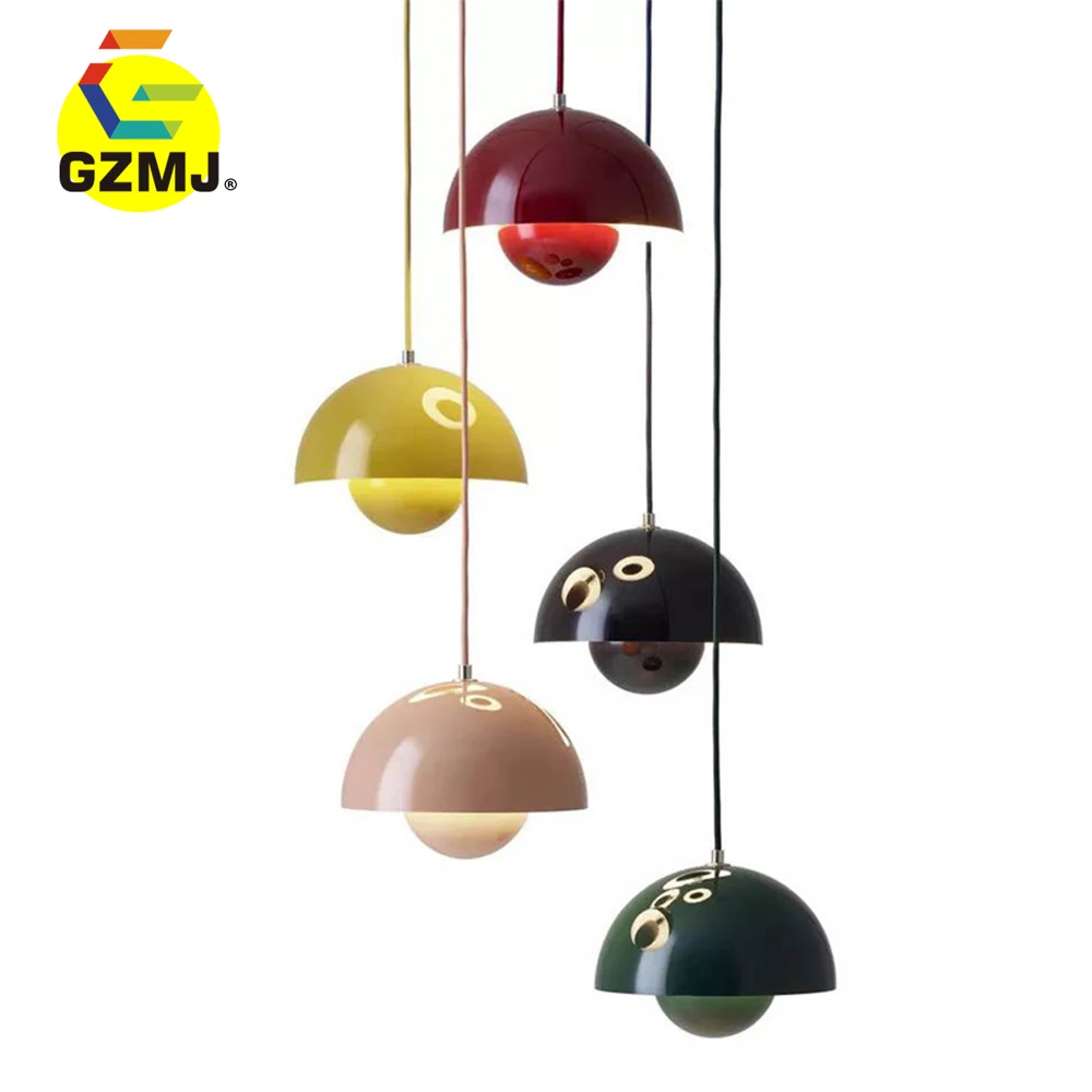 

GZMJ Coffee Bar Modern Pendant Light semicircular Nordic Color Modern Lamp LED Light Bedroom Lampara Decoracion Lampara Colgante