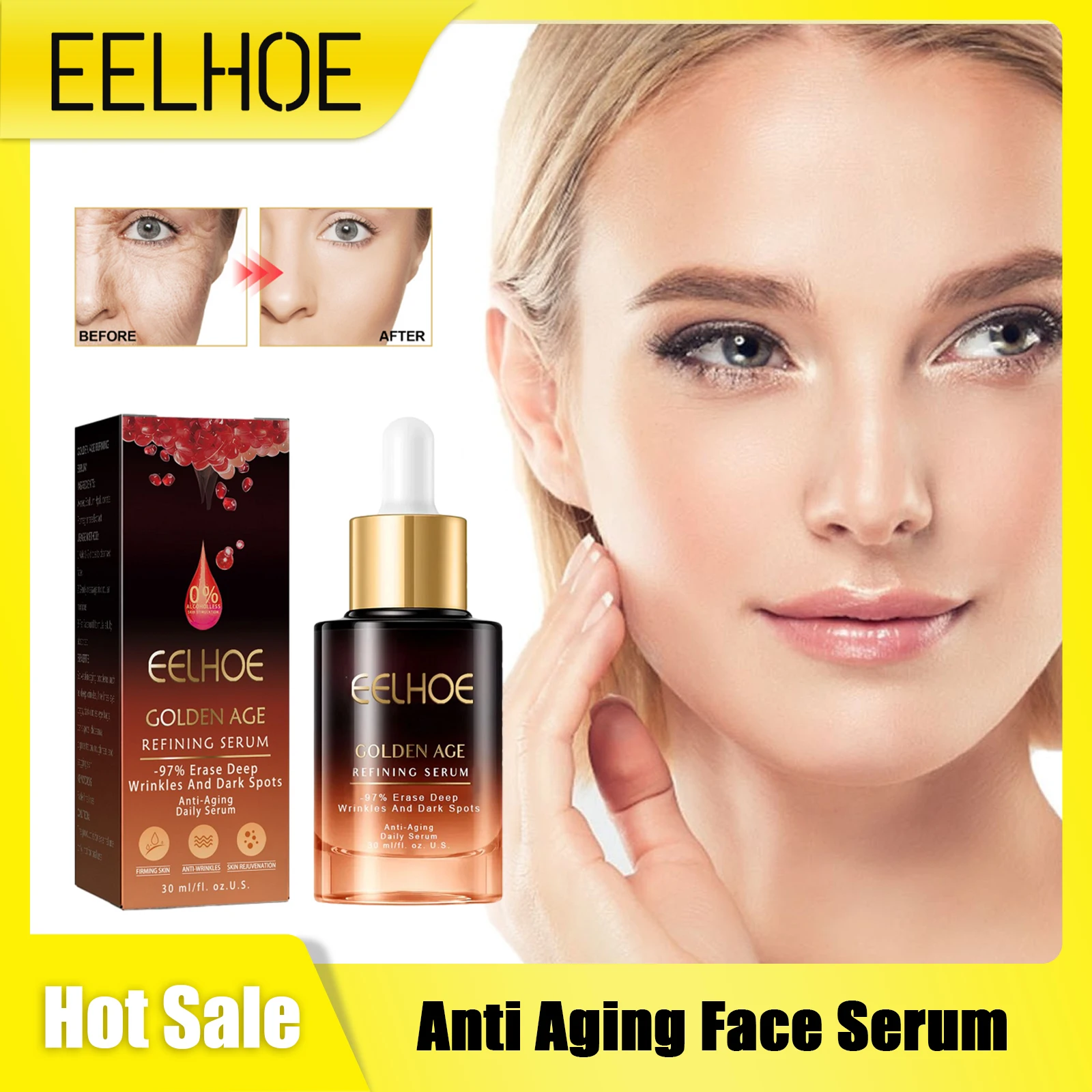 Anti Aging Face Serum Remove Wrinkle Acne Mark Lifting Firming Dark Spots Whitening Shrink Pores Moisturzing Brightening Essence