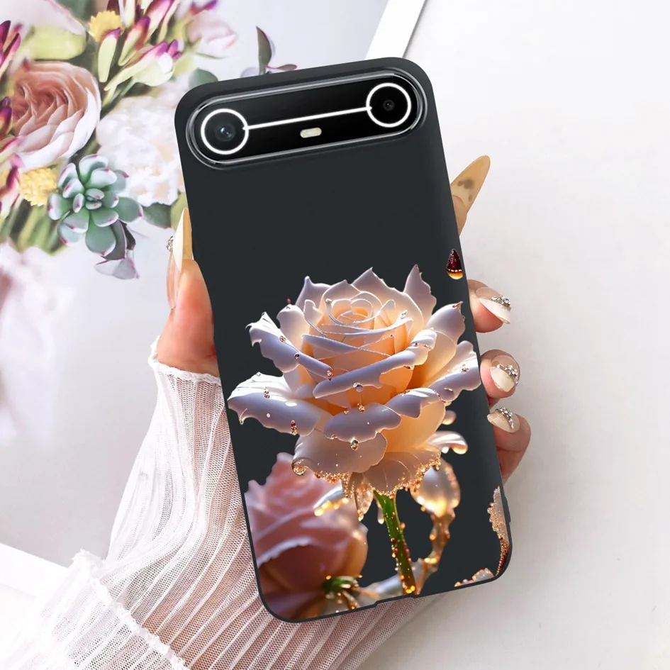 New Fashion Flower Bowknot Soft Silicone Protective Bumper Case - Slim Design