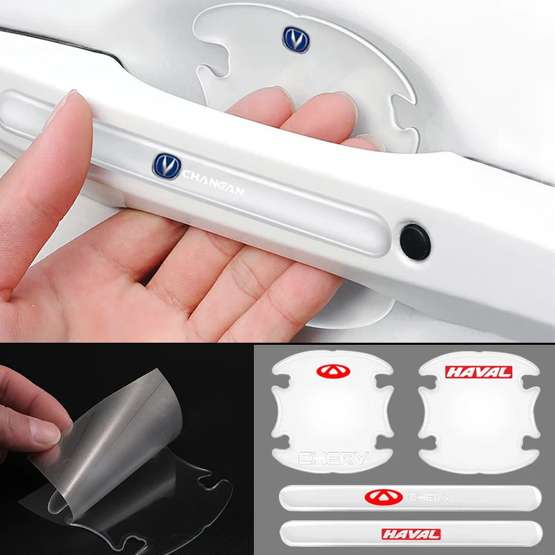Car Door Handles Anti scratch Transparent Silicone Protective Film For
