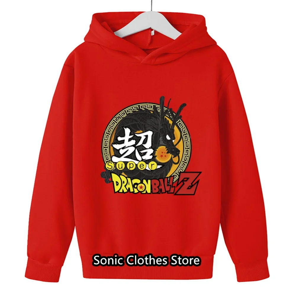 2024 Mode Dragon Ball Z Hoodie Voor Kinderen Jongens Sweatshirt Lente Herfst Jassen Goku Veget Pullover Hoodies Kinderkleding