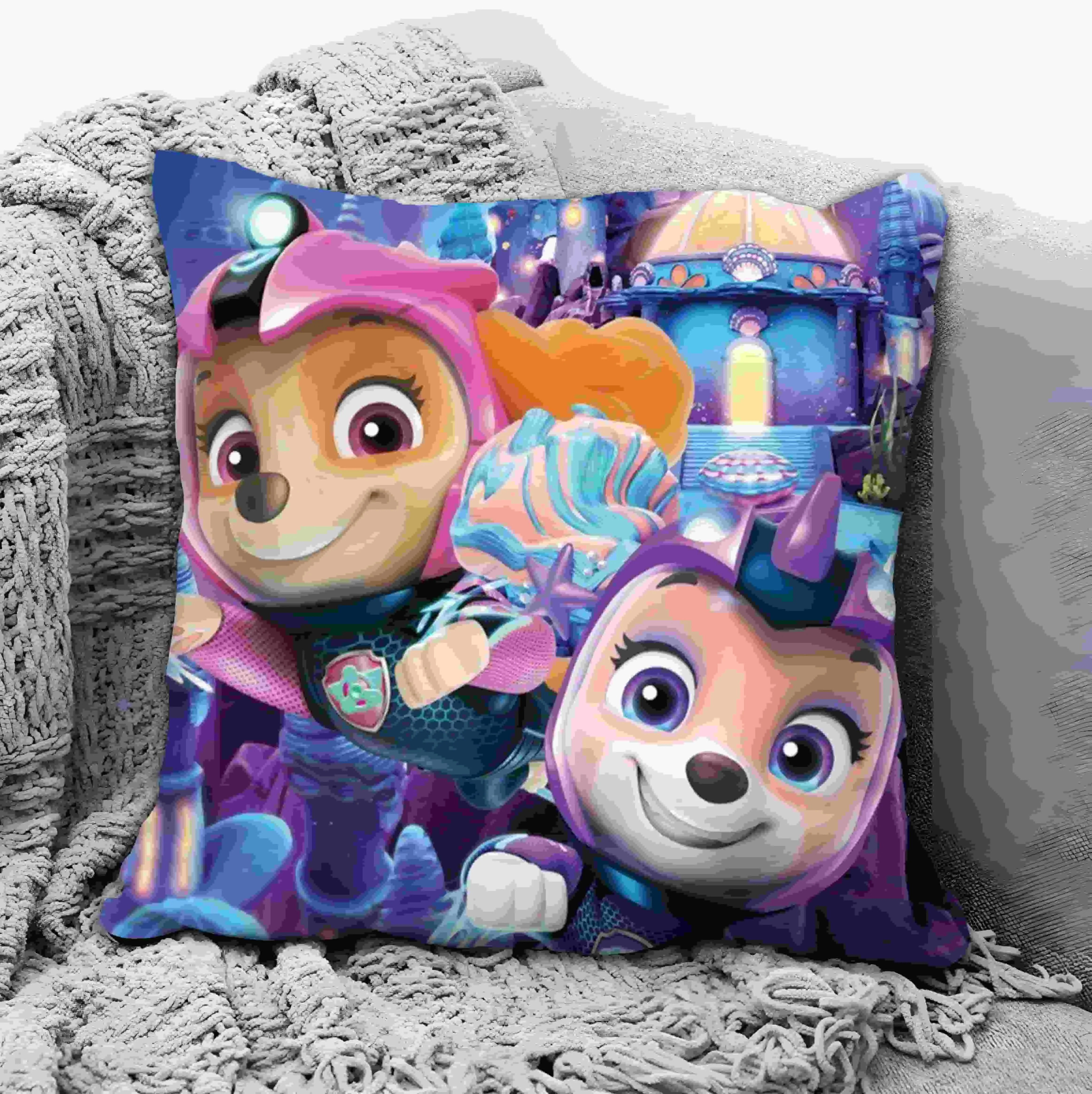 Cartoon Square Pillow Awaii Anime Soft Waist Sofa Cushion Printing Throw Pillow Throw Bedroom Pillows Cute dog