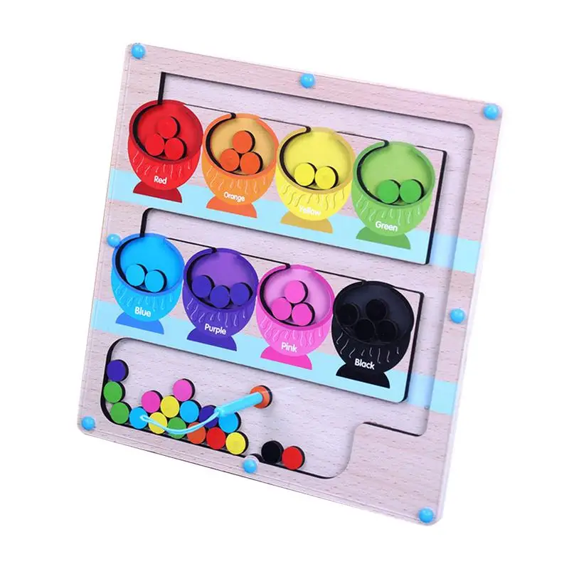 

Wooden Magnetic Maze Sturdy 2-in-1 Magnetic Maze Board Montessori Toy Preschool Learning Activities Montessori Fine Motor Skills