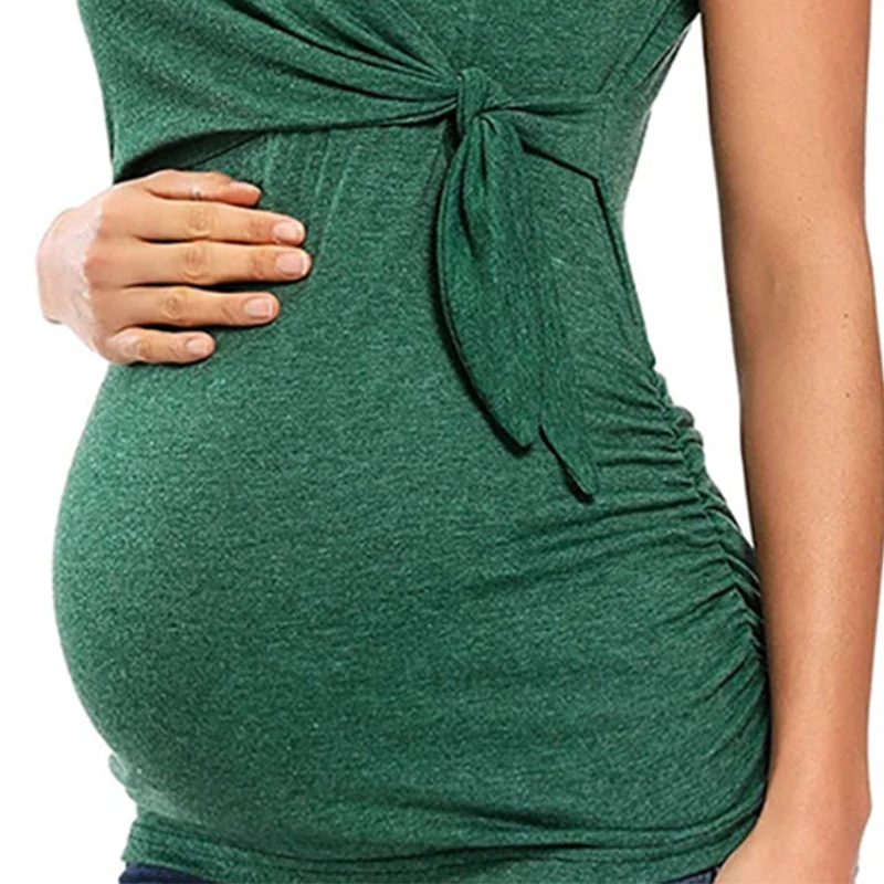 Womens Clothing Pregnancy Shirt Maternity Clothes Nursing Top Long Sleeve V-Neck Maternity Blouses Cross Belt Nursing T-Shirt 5