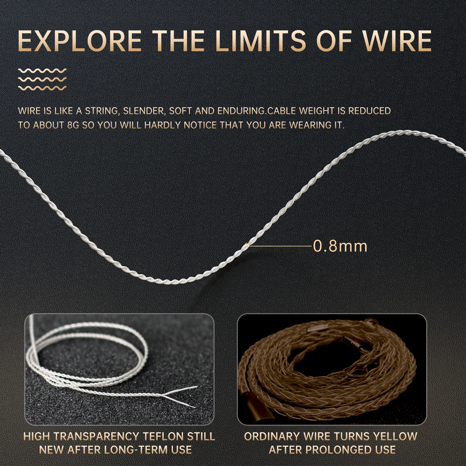 OKCSC Earphone Cable for MMCX A2DC ER4SR EXK1000 IE8 IE40 IE400 IPX T2 QDC 2 PIN TF10 ATH-IM Fitear Weston W40 IE300 3.5mm Plug