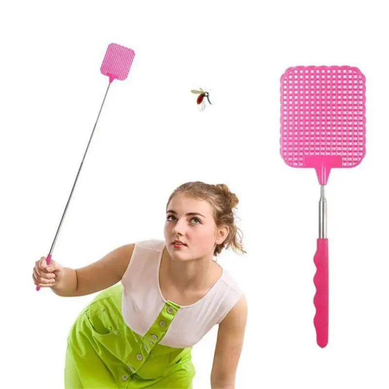 Fly Swatter Retractable Fly Swatter 73cm Plastic Telescopic Extendable Fly Swatter Prevent Pest Mosquito Tool
