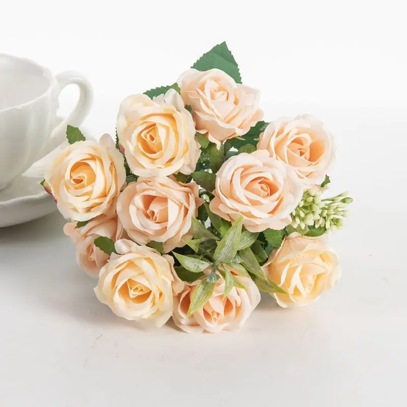 Vibrant Begonia Artificial Flower Bouquet for Stunning Indoor and Outdoor Decoration