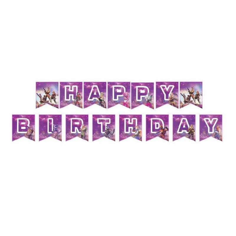 Fortnition Party Supplies: Fun Shooting Game Decorations with Alpaca Llama-Themed Paper Tableware and Balloons for Baby Shower Celebrations
