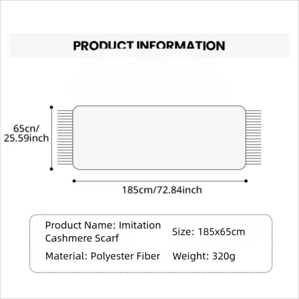 Polyester Windproof Scarf Shawl Poncho for Women Autumn Winter