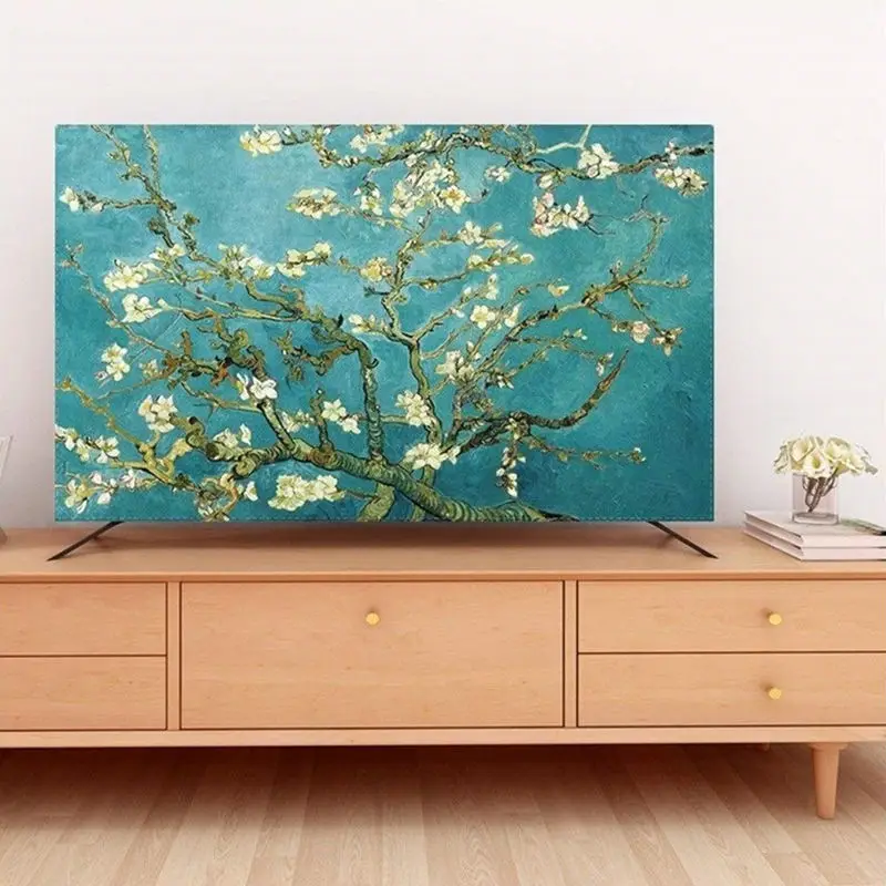 Tv Cover GoodTop TV Cover Protection Dust Cover Household Hanging LCD TV Dust Cloth 19-70 Inches Living Room Decoration for Televisions