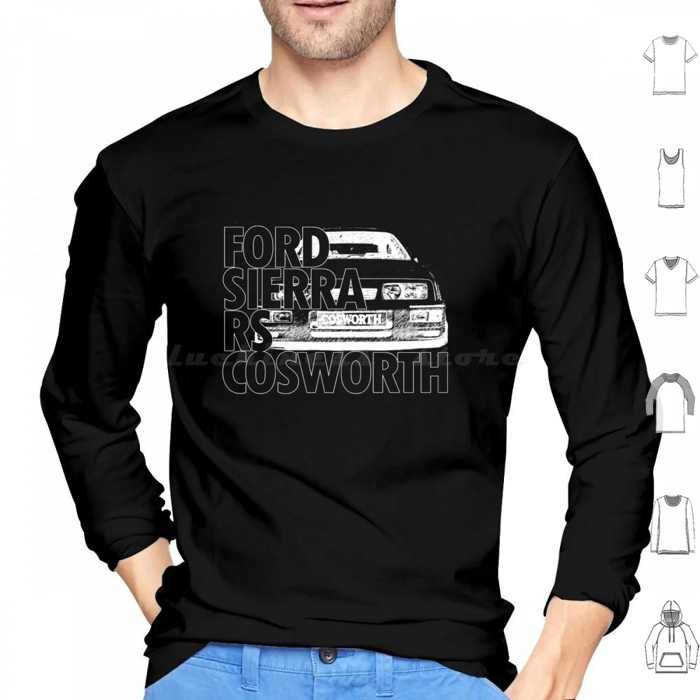 Sierra Rs Cosworth 76-Felpe Con Cappuccio Unisex Manica Lunga Sierra Rs Cosworth 76