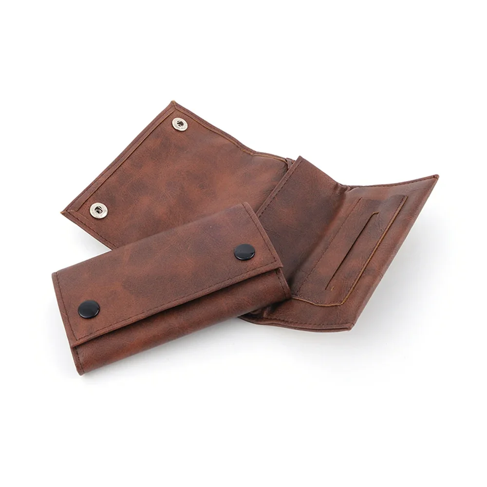 Custodia per tabacco in pelle PU Custodia per portafoglio Borsa per tabacco Custodia per erbe Borsa portatile per pipa da fumo Borsa per carta da rotolamento per sigarette - immagine 4