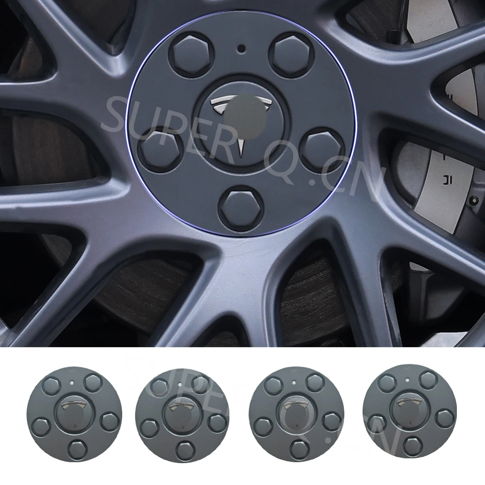 Hub Caps Performance Replacement Hub Caps Full Rim Cover Accessories 4 Pack for Tesla Model 3 wheel hub caps