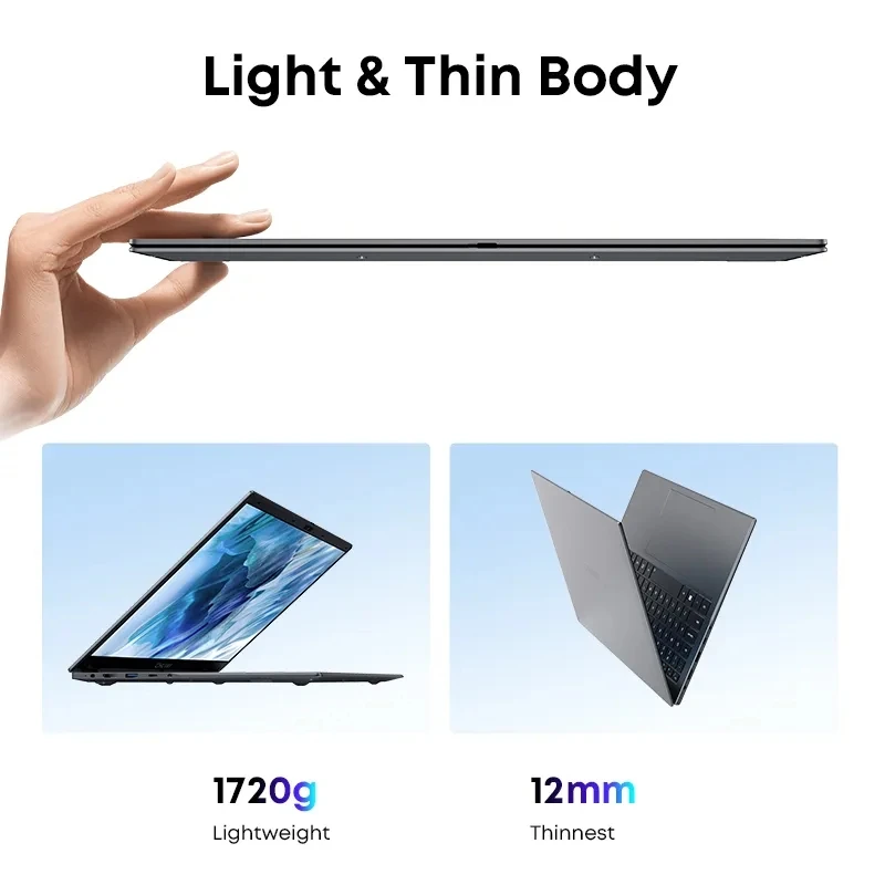 CHUWI GemiBook Plus Laptop 15.6" Intel N100 Graphics for 12th Gen 1920*1080P 8GB/16GB RAM 256GB/512GB SSD Windows 11 Laptops 4