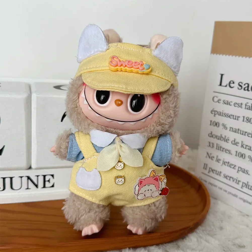 For 17cm Labubu Doll Clothes Hoodies Doll Clothes Color Match Hoodies Dolls Accessories Cute Decoration Little Cloths 3