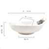 Japanese Cartoon Ceramic Cat Face Salad Bowl Cat Shape Dessert Rice Bowl Children's Tableware Home Kitchen Supplies Dinnerware 6