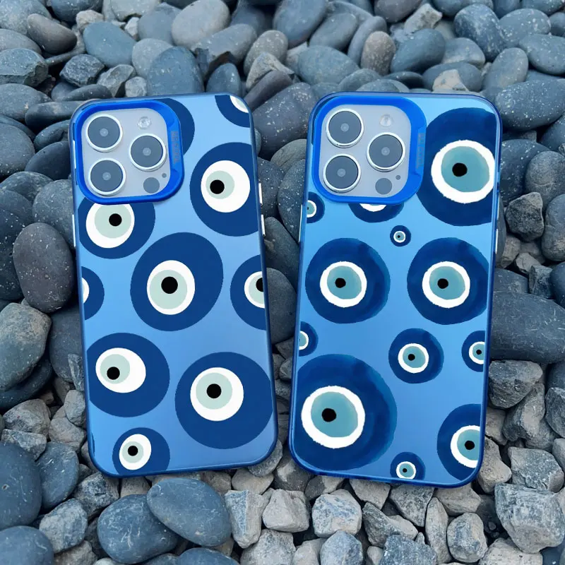 Gorgeous Eyes Blue Evil Eye Print Shockproof Laser Phone Case