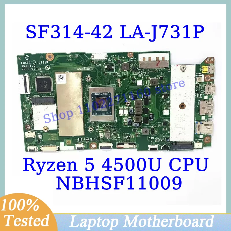 Fh4Fr La-J731P Per Acer Sf314-42 Con Ryzen 5 4500U Scheda Madre Cpu Nbhsf11009 Scheda Madre Del Computer Portatile 100% Completamente Testata Funziona