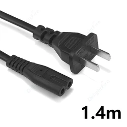 Universal EU/US Power Cable Cord - IEC C7 2-Pin AC Extension (1.4m us plug)