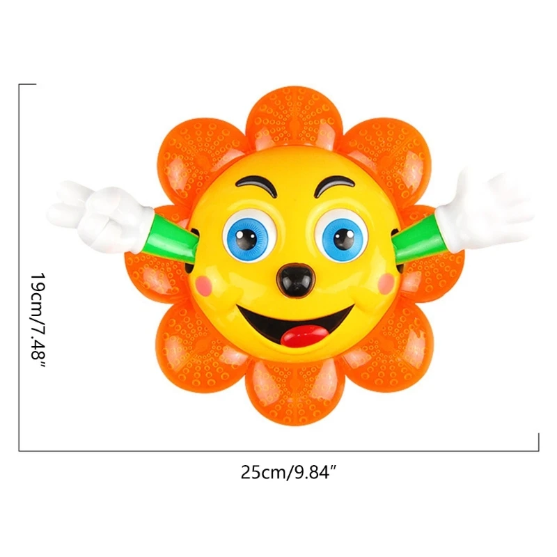 Kids Fun 360° Rotating Moving Flashing Sounding Sunflower Toy Toddlers Cute Cartoon Electronic Interactive Plant Educational Toy 6