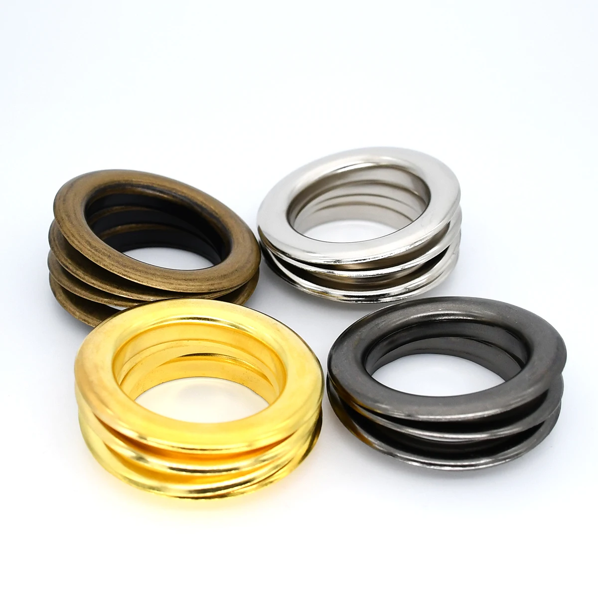 Eyelet Grommet Ring Kit 40mm Brass Eyelet Washer Leather Craft Repair Grommet Round Eye Rings 10sets For drapery flysheet rain tarp