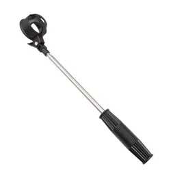 Telescopic Golf Ball Retriever with Automatic Locking Scoop (Black)