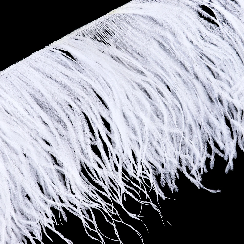 Cinta De Plumas De Avestruz Natural - 2 Yardas, Rosa, Ancho 13-15 Cm, Para Coser Disfraces, Decoración Y Manualidades