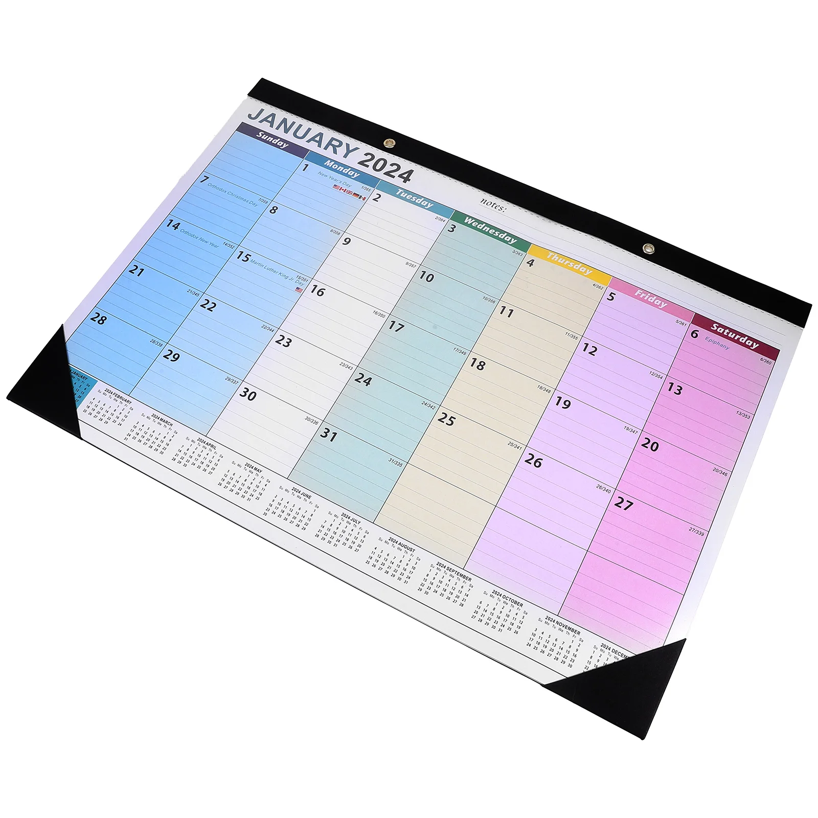

20232024 календарь с расписанием времени, кошелек, брелок-планировщик, настольный кролик, Настольная большая программа на английском языке