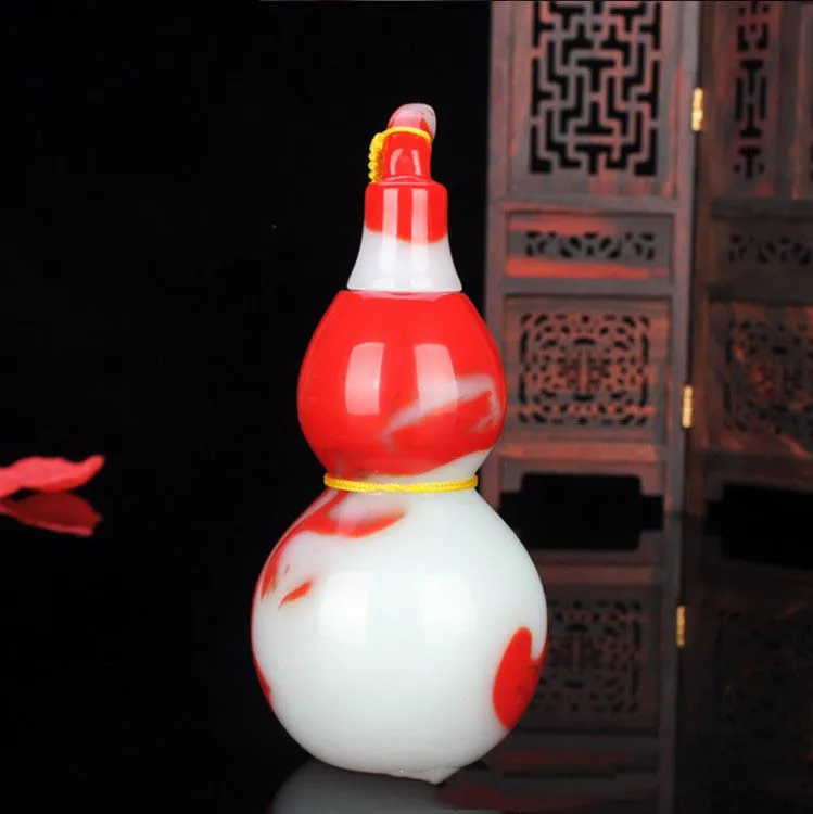 Xinjiang Gobi Golden Jade Chicken Jade Gourd Ornaments Floating Flower Fulushou Handpieces Jewelry