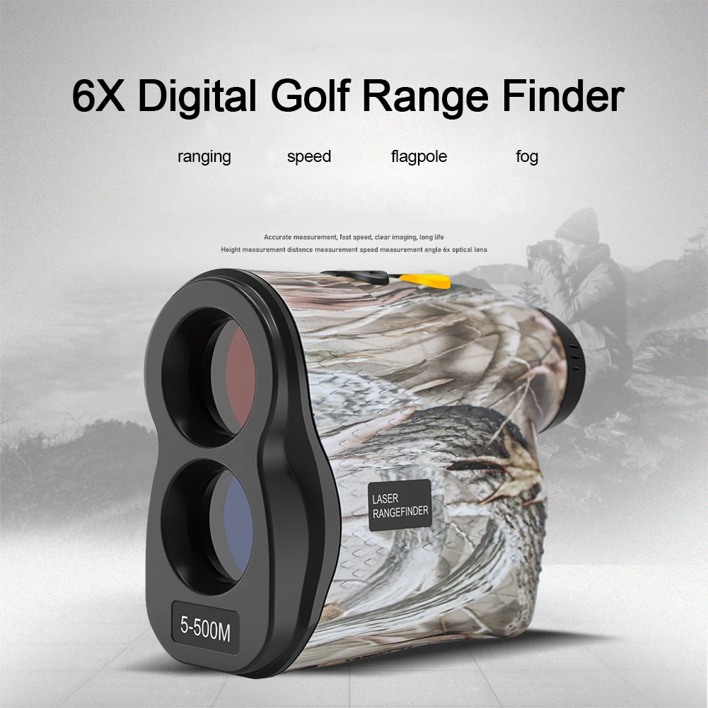 500m Digital Golf-Monocular Range Finder Distance Measure Hunting Rangefinder Camouflage Range Finder With 6X Magnification