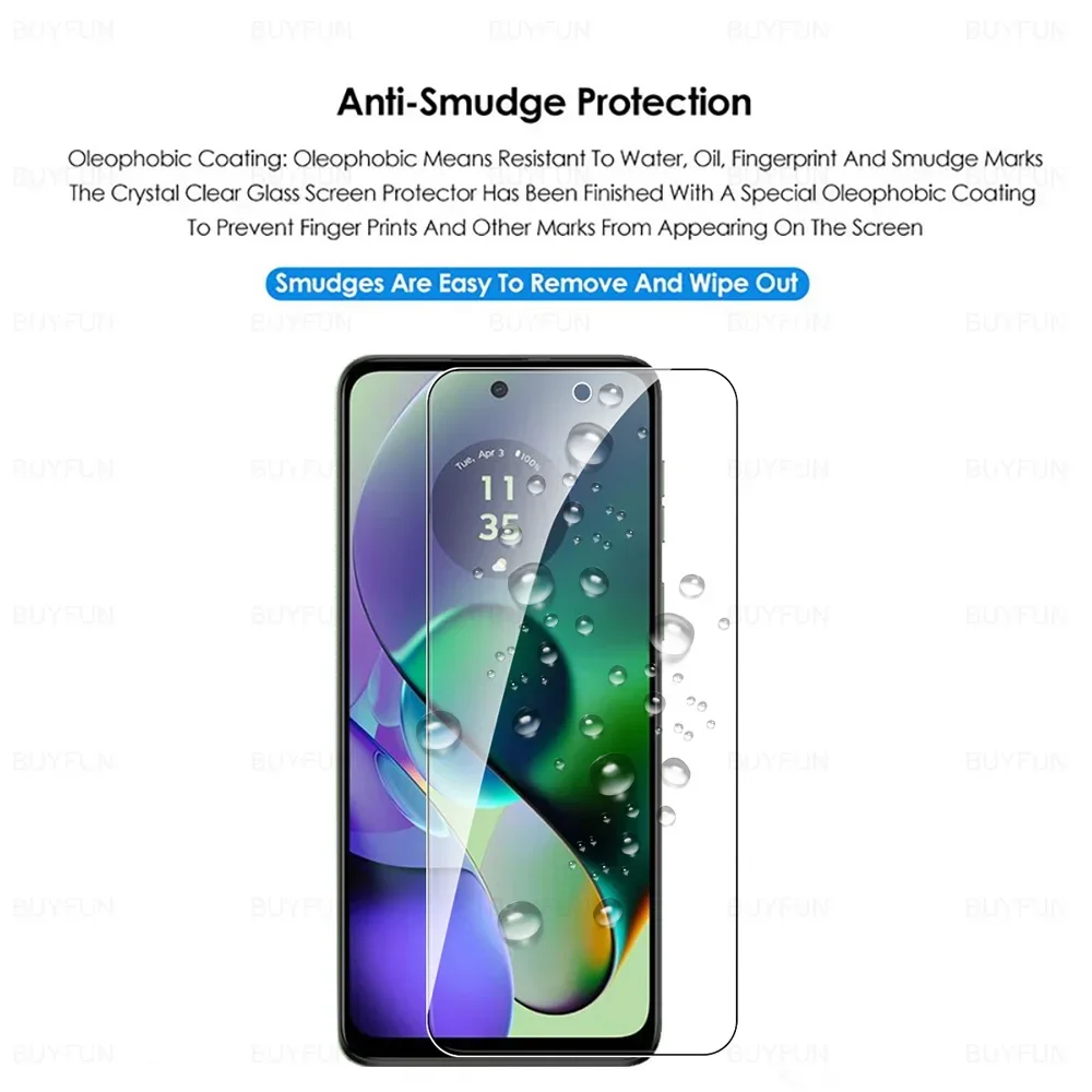 8To1 Tempered Glass Screen Protector for Motorola Moto G54 5G G84 G14 G04 G04s G34 G24 Power 4G, Safety Camera Protection Glass