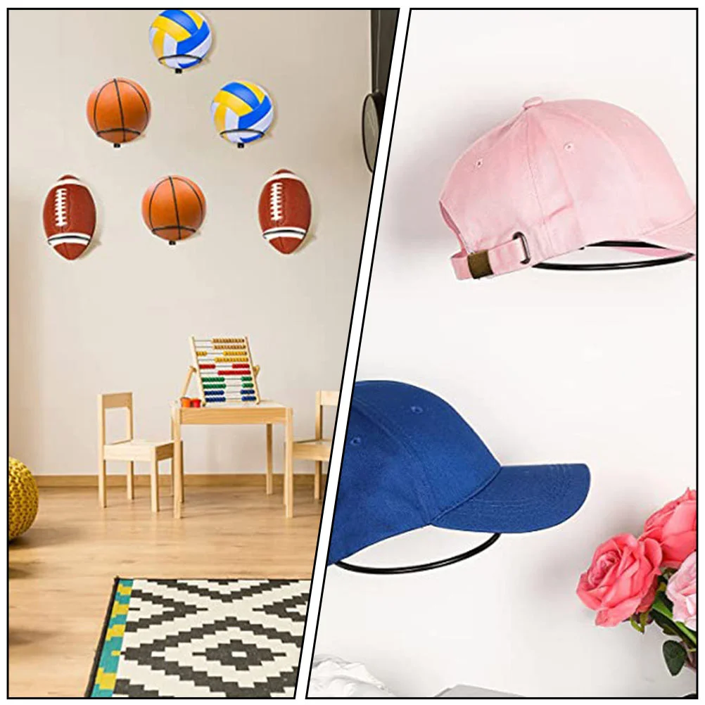 3 Pcs Football Storage Rack Basketball Display Holder Football Storage Rack Balls Wall Holder Fitness Gym Equipment