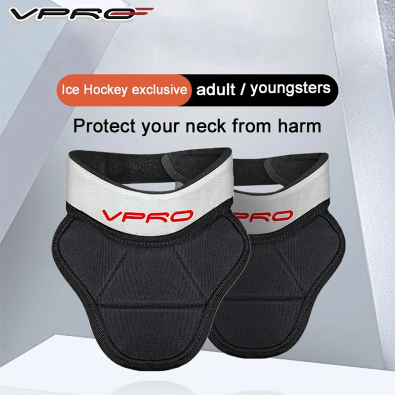 IceHockeyNeckProtectorKidsandMenHockeyNeckGuardBreathableNeckProtectorForIce