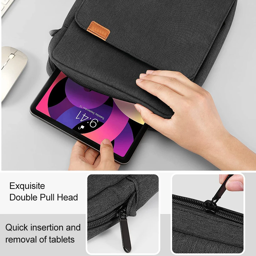 Bolsa de Ombro para Homens e Mulheres Macbook Air m1 Case Ipad Air Pro 12.9 11 10th Gen s9 Plus m2 13 2023 Novo - Imagem 4