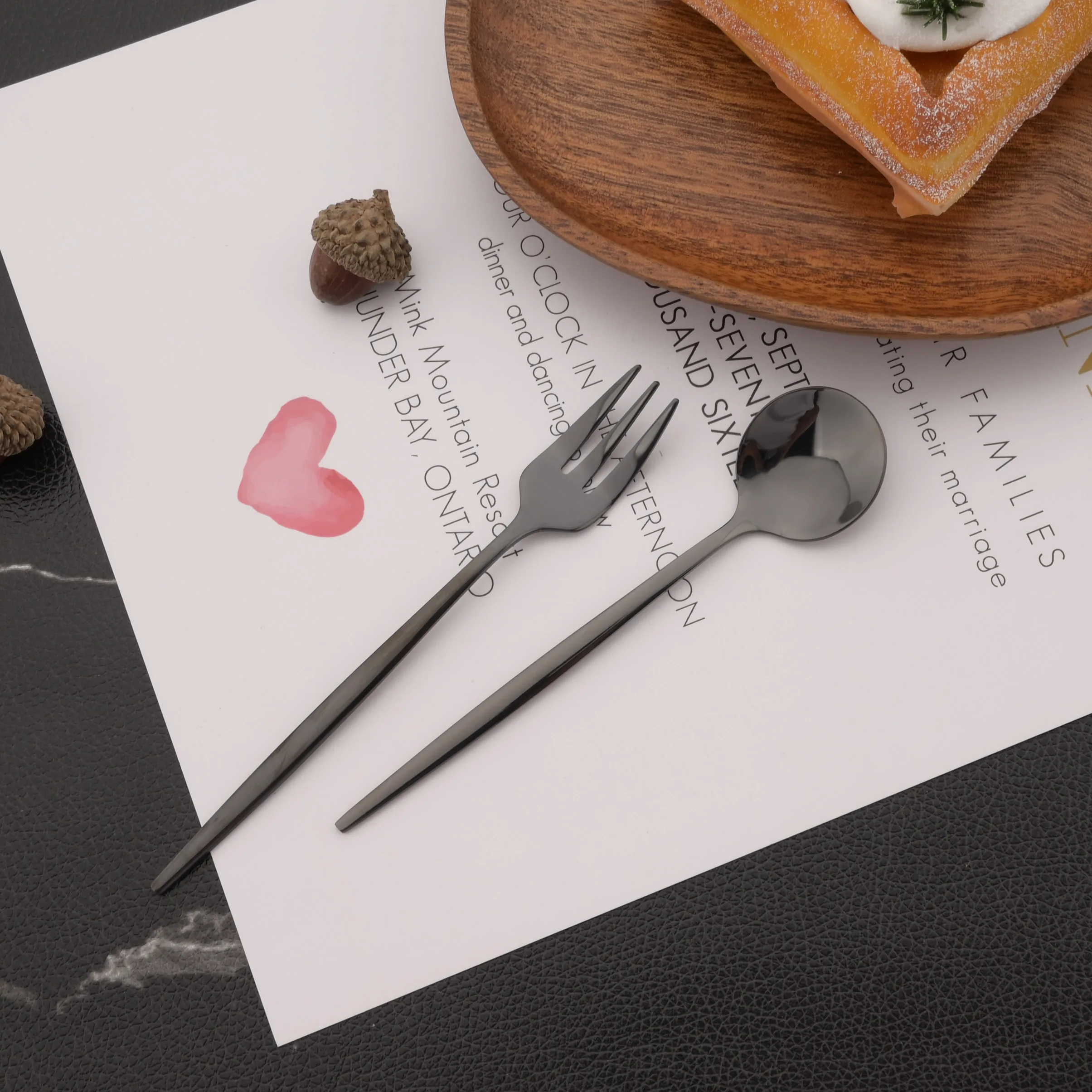 Description Picture 4 of item6Pcs Mirror White Gold Tea Spoon Dessert Ice Cream Stainless Steel Spoons Stirring Coffee Spoon Kitchen Accessories Flatware