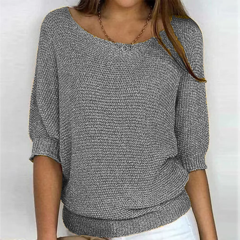 Women Autumn Solid Knitwear Sweater