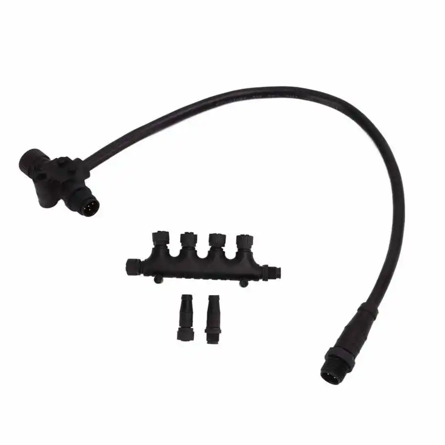 For Nmea 2000 T To Male Backbone Cable 5 Pin M12 4 Ports Tee Connector  Terminator Set For Lowrance Simrad Garmin Networks - Marine Hardware -  AliExpress