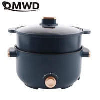 DMWD Electric Cooking Machine Large Hot Pot Frying Pan Noodles Porridge Soup Pot Multicooker Food Steamer Breakfast Maker 220V 1