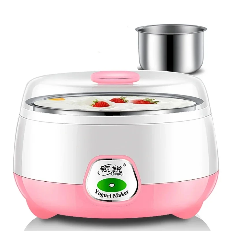 1L Electric Mini Yogurt Maker yogurt maker Automatic Multifunctional Household Rice Wine Maker DIY Yogurt and Natto Fermenting Machine 220V