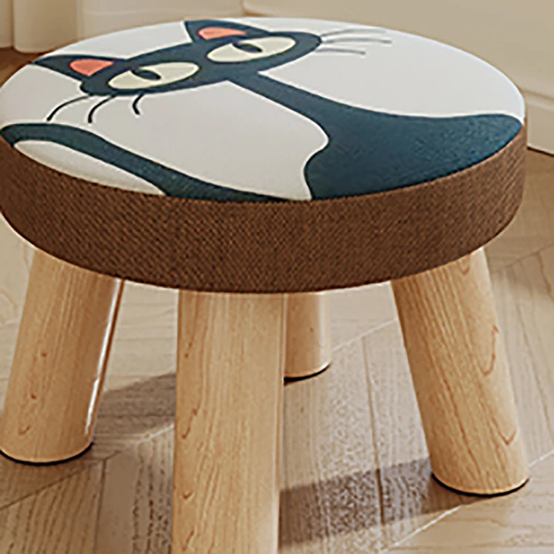 

Small Office Chairs Ottoman Stool Portable Wood Stool Accent Ottoman Shoes Unique Fauteuil Enfant Minimalist Furniture LSL15XP