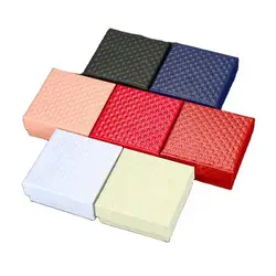 1pc 7.5x7.5x3.5cm Jewelry Set Display Gift Box Ring Necklace Bracelets Earring Gift Packaging Boxes with Sponge Inside Rectangle