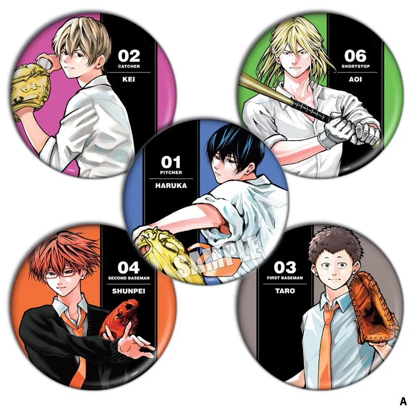 

58MM Tinplate Bright Surface Circular Anime Colorful Character Costumes Badge Aesthetic Adorable Accessories Hobby Collectibles